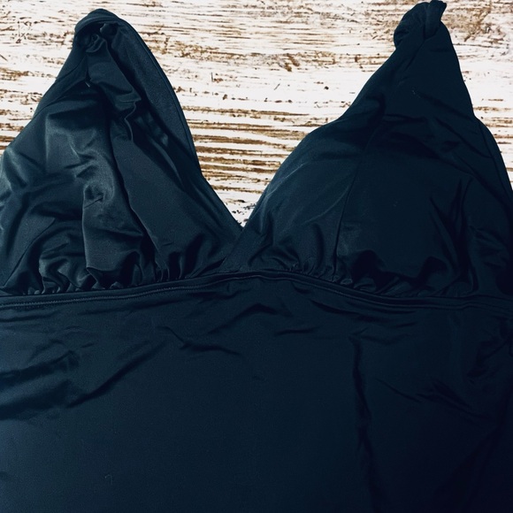 Time And True 2 X Plus Plunge V Neck One Piece Swimsuit NWT - Picture 7 of 12